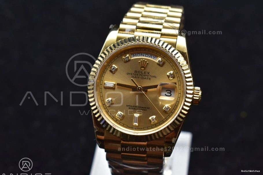 Version YG President 36 On 686 Best BPF V DayDate Unisex Bracelet A2836 0510